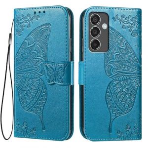 EASSGU Coque pour Samsung Galaxy S24 FE (6.7" inches) Etui Flip Magn&eacute;tique avec 3 Fentes pour Cartes 1 Portefeuille, Housse - Bleu (EASSGU, neuf)