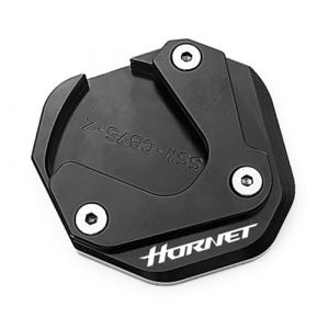 Plaque de support lat&eacute;rale Extension de b&eacute;quille lat&eacute;rale Accessoire de moto pour CB500 HORNET 500 CB750 CB1000 CB Hornet 1000 SP 2024 2025 2026 Hornet 600 900 CB600F CB 900F 2002-2013 (Noir) (MOWOK, neuf)