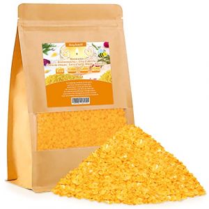 BringLuck2U Pastilles de cire d'abeille, 1 kg, idéale pour les cosmétiques naturels, les lingettes en comme cire de bougie, emballage durable, Jaune (KAI KAI Johnson LTD, neuf)