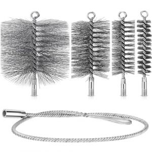 Nuenen Kit de Hérisson pour Ramonage de Poêle Pellet Brosse à Poêle à Granulé Balai de Chaudière 30mm 50mm 80mm 150mm Accessoire pour Nettoyage de Cheminée Tuyaux de Poêle Conduits de Fumée (Camirsa, neuf)