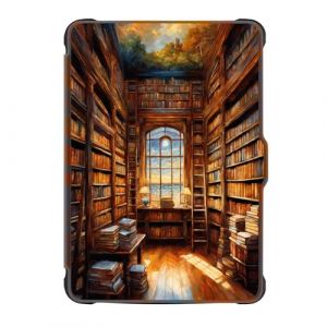 Coque Kobo Clara HD 2018 Etui Cuir Silicone Flip 360° Automatique Veille ou Réveil Magnétique Case Airbag Antichoc Nuage Mer Feuille Fleur Etanche Housse pour Kobo Clara 2018 HD Écran 6" (2) (SGKITM, neuf)