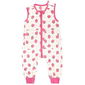 MOEMOE BABY Gigoteuse a Pied Tog 1,0 Gigoteuse B&eacute;b&eacute;s Gigoteuse avec Jambes Gigoteuse avec Pieds Toddler Sac de Couchage,Polaire Couverture Longueur 70cm / pour 12-18 mois,Fraise,90 (MoeMoeEU, neuf)