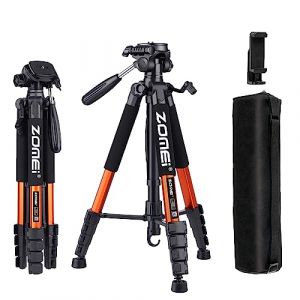 ZOMEi Tr&eacute;pied de Voyage Robuste de 188 cm - Tr&eacute;pied vid&eacute;o de Voyage Professionnel Compatible avec appareils Photo Reflex num&eacute;riques, t&eacute;l&eacute;phones Portables, projecteurs, Jumelles, t&eacute;lescope (ZOMEi, neuf)