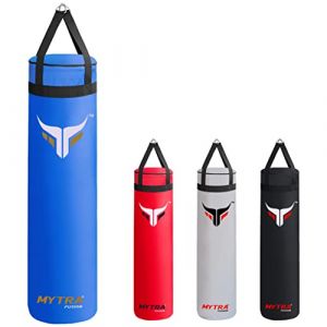 Mytra Fusion Sac de Frappe Suspendre Sac de Frappe Adulte pour MMA, Muay Thai, Boxe, entraînement de karaté Non rempli Sac de Boxe Disponible avec 2 Tailles 4FT et 5FT (Blue, 5FT) (farabi sports, neuf)