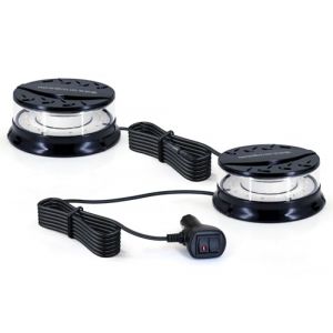 Dinfu Gyrophare LED, 2 en 1 12v gyrophare 16 Modes gyrophare Orange r&eacute;glable en 3 Couleurs, pour Voitures, tracteurs, Chariots &eacute;l&eacute;vateurs, voiturettes de Golf, SUV, 4 x 4, camions (Dinfu EU, neuf)