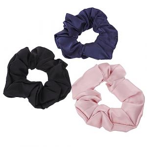 DEARMAMY 3 Pièces Bague De Cheveux En Soie En Soie Ouah Bandes De Cheveux Élastiques En Satin Chignon Bandeau Liens De Cheveux Caches De Mode Cordes à Cheveux (Liiane, neuf)
