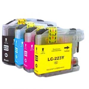 Lot de 4 cartouches compatibles LC223 - Convient pour Brother MFC-J480DW, J680DW, J880DW, J5320DW, J5620DW, J4620DW,MFC-J5620DW, MFC-J5625DW, MFC-J5720DW (terryshop74, neuf)