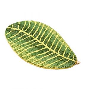 KRUIHAN Tapis De Bain Antidérapant,Tapis Salle Bain Moelleux en Microfibre,Absorbant l'eau,Lavable en Machine,Tapis Forme Feuille,Tapis Cuisine,Tapis de la Porte,45 * 75cm (zhruiqun, neuf)