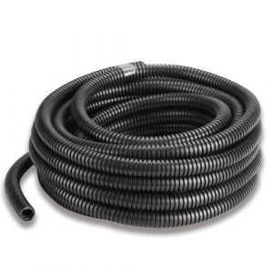 ESTO Tuyau ondul&eacute; 16 20 25 32 &eacute;cheveau de 50 ou 100 m&egrave;tres, gaine flexible ondul&eacute;e non ouverte protectrice de c&acirc;bles, pour travaux &eacute;lectriques, &eacute;lectricien 200 m&egrave;tres/DN 20 (BRICONATURA, neuf)