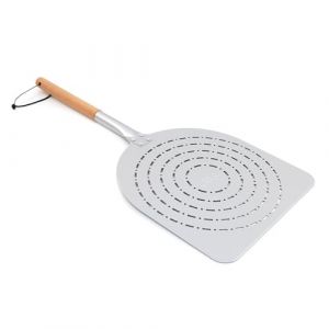 ZiiPa • Pelle à Pizza Perforée Eva • Aluminium Anodisé Léger • Manche en Bois de Hêtre Ergonomique • Anti-Adhésif • Bord Biseauté • 65 x 30,5 cm (CÉCOA STORE, neuf)