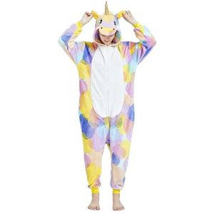 Ovender Kigurumi Adulte Costume Animaux Halloween Carnaval ou Spectacle de Noël Party Show Pyjamas Cosplay Combinaison Unisexe Winter Zoo Deguisements Femmes et Hommes (L/XL, Pony Licorne 5) (Ovender, neuf)