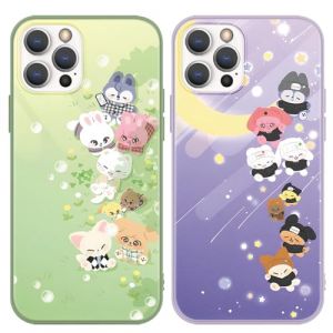nurkorki 2 Pi&egrave;ces Noir Coque pour Samsung Galaxy A14 5G 6,6",Etui avec Mode Kpop Stray Kids Skzoo Motif Dessin Housse,Silicone TPU Cartoon Antichoc Protection Case Cover pour Fille,Skz Fans,Mode (yuhuolai maoyi, neuf)