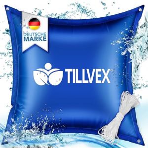 tillvex® Lot de 4 coussins de piscine pour l'hiver XXL 120 x 120 cm | Coussins d'air avec kit de réparation - Coussins d'hiver avec valve de sécurité - Double couture (DWD-Company, neuf)