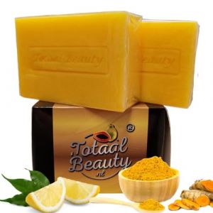 Totaalbeauty Savon à l'acide kojique éclaircissant au citron et au tourmeric pour taches sombres | Savon éclaircissant la peau pour le corps du visage pour femme (TotaalBeauty, neuf)