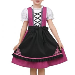 Robe Fille 2 pi&egrave;ces Fixer Allemand Dirndl Oktoberfest Festival Femme de m&eacute;nage en Tablier 6 Ans (Sunny Fashion Europe, neuf)