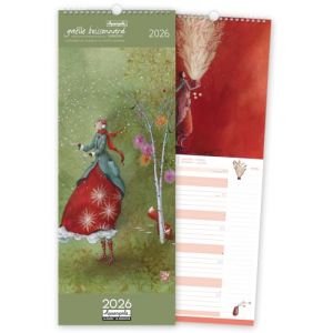 Calendrier mural Spiral&eacute; "Aquarupella" Ga&euml;lle Boissonnard 2026 16 x 41 cm AQ26SP (HOEPLI - La Grande Libreria, neuf)