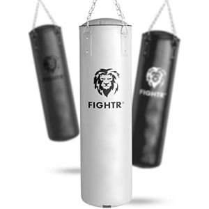 Sac de Frappe FIGHTR® Premium - Confort de Frappe élevé et très Robuste - Sac de Frappe Suspendu Non rempli/rempli 120x35cm avec chaîne Lourde pour la Boxe, Les Arts Martiaux, Le MMA. (FIGHTR, neuf)