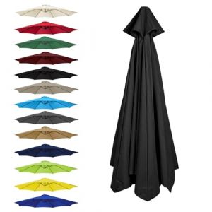 CMJYMX Toile De Rechange pour Parasol 6 Baleines: 2,0/2,5/2,7/3,0 M, 8 Baleines : 2,0/2,3/2,7/3,0/3,5 M(Black,6 Ribs: 300CM/9.8FT) (昌海商贸, neuf)