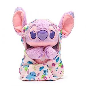 Disney Store Official Peluche Baby Angel, Lilo & Stitch, 27 cm/11", Peluche b&eacute;b&eacute; Alien Rose avec Couverture d&eacute;tachable, Convient d&egrave;s la Naissance, Adapt&eacute; &agrave; Tous Les &acirc;ges (Disney Store FR, neuf)
