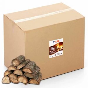 Bois de Chauffage 100% Ch&ecirc;ne &ndash; B&ucirc;ches 25 cm &ndash; Bois Sec Haute Performance &ndash; Id&eacute;al po&ecirc;le, chemin&eacute;e, Barbecue, bras&eacute;ro &ndash; R&rsquo;FLAM - 14 KG (R'GARDEN, neuf)
