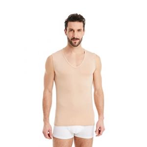 FINN Maillot de Corps Business pour Homme sans Manches avec Col V - sous-Maillot en Tissu Original Lenzing&reg; Modal - Le D&eacute;bardeur Parfait sous Une Chemise et Un Costume Couleur de Peau Nude M (FINN Design, neuf)