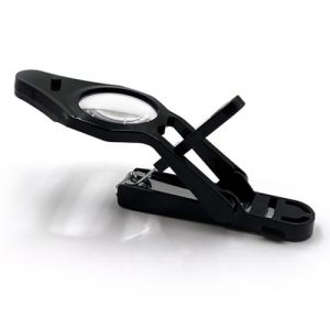 YUSSEQDD Coupe de pr&eacute;cision am&eacute;lior&eacute;e avec loupe &agrave; lumi&egrave;re LED coupe-ongles loupe &agrave; LED pour personnes &acirc;g&eacute;es et enfants, noir (Fucadeli1992, neuf)