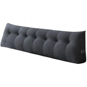 VIIROUD Coussin Compens&eacute; Triangulaire, Coussin Dossier, Oreiller De Lecture T&ecirc;Te De Lit, Coussin Tete De Lit, Dossier De T&ecirc;Te De Lit, Coussin Lombaire en Coin,200 * 50 * 20 cm-Diva Gris (广州市天河区宦溪南边街福庆里二巷6号301房, neuf)