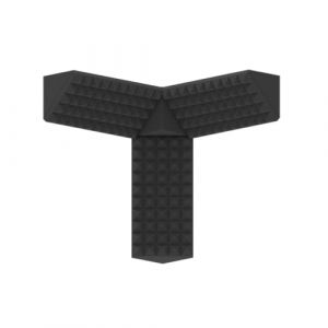 Lenacustica Corner Bass Trap Pyramidal, panneau acoustique angulaire, 3 panneaux 25 x 50 cm + 1 cube pour traitement acoustique des basses fr&eacute;quences (gris) (Lenacustica, neuf)