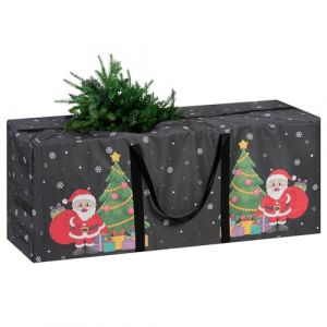 TaoQ C Sac Rangement Sapin de No&euml;l, 165 CM x 38 CM x 76 CM Grand Sac de Rangement pour Sapin de No&euml;l avec Poign&eacute;es et Fermeture &agrave; Glissi&egrave;re pour Arbres Artificiels Guirlande, Noir (TaoQ C, neuf)