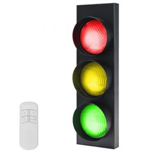 Feu de Circulation Appliques Murales L'industrie R&eacute;tro Bar Tricolore Lampe Voyant D'avertissement avec Interrupteur &agrave; Distance Spots Muraux LED Rouge Vert Lampe Caf&eacute; Maternelle Restauran D&eacute;corative (ANKBOY&reg;, neuf)