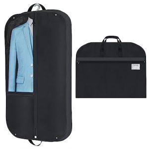 Housse de Costume Voyage 110x60x10 cm Pliable Anti Poussière Couverture en Tissu Transport Imperméable Oxford Housse de Protection Sac Pour Robes Costume Homme Manteaux Vestes Pantalons (Uncle Lee, neuf)