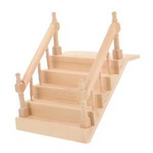 jojofuny Escalier miniature de maison de poupée Escalier miniature modèle meubles de maison de poupée escalier 1/12 accessoires d'escalier bricolage escalier en bois pour jardin féérique scène de (Merlun, neuf)
