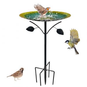 Bseical Bain d'oiseaux - Abreuvoir pour Oiseaux - Station d'eau debout - 81 cm - Bain pour oiseaux sauvages - Grand bain pour oiseaux - Résistant au gel - Bain pour oiseaux (mingshang-LM, neuf)
