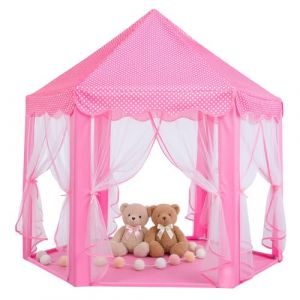 Sumbababy Tentes de Jeu, tentes de Jeu, pour Enfants, ch&acirc;teau, f&eacute;e, hexagonale, Jouets pour Enfants ou Tout-Petits, Jeux d'int&eacute;rieur ou d'ext&eacute;rieur, Rose (FUSUNOD, neuf)