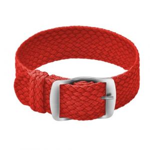ULLCHRO Nylon Bracelet Montre Remplacer Haute Qualit&eacute; Perlon Tiss&eacute; Bracelet Montre NATO Homme Femme - 14, 16, 18, 20, 22mm Montre Bracelet avec Acier Inoxydable Boucle (22mm, rouge) (Ullchro-EU, neuf)