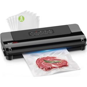Bonsenkitchen Machine sous vide alimentaire, Appareils de mise sous vide compacte, Machine sous vide multifonctionnelle pour aliments avec sac sous vide et tuyau accessoire (Mrbon EU, neuf)