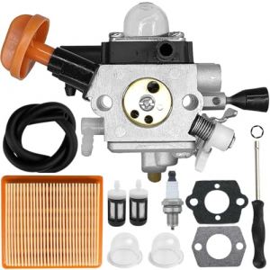 ZAMDOE FS91 Carburateur pour Stihl FC91 FS91R FC111 FS111 FS111R FS111RX KM91 KM91R KM111 KM111R HT102 HT103 FC96 FS89 FS89R Débroussailleuse Coupe-Bordures 4180 120 0615 Carbone (ZAMDOE, neuf)