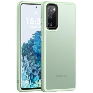 HuwaiH Étui de protection pour Samsung S20 FE/S20 Lite, résistant aux chocs et aux rayures, anti-traces de doigts, antidérapant mat, vert clair (Zhimingeu, neuf)