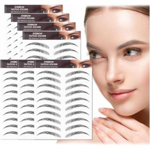 77 paires d'autocollants de tatouage 4D - Effet cheveux comme des yeux - Imperméables - Faux autocollants naturels - Longue durée - Pour le toilettage des yeux - Parfait pour les femmes et les filles (Kyzistn, neuf)