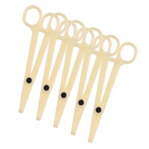 VINTORKY Lot de 5 Pinces &agrave; Percer Jetables en Plastique Beige Pinces de Per&ccedil;age Hygi&eacute;niques pour Piercing Corporel Adapt&eacute;es pour Piercing Nez L&egrave;vres Sourcils et Langue Accessoires (Wesidun, neuf)