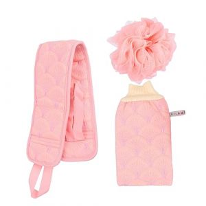 GALPADA De Douche Exfoliant Avec Lani&egrave;re De Bain Boule De Douche Et Serviette De Bain Pour Nettoyage Corporel Et Massage L&eacute;ger (Hargrove Hare, neuf)