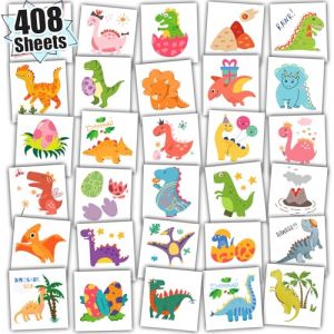 Leesgel Licorne Tatouage Enfant Fille, 408PCS Individuel Tatouage Licorne Tatouage Tephemere (Utilisation directe sans ciseaux), Pinata Anniversaire Licorne Cadeau Fille Jouet Fille (Majeck, neuf)