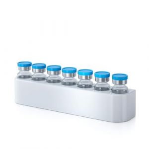 Plateau de support pour r&eacute;frig&eacute;rateur pour flacons de peptide en verre de 3 ml ou &eacute;tui de rangement 5/7 fentes pour flacon d'insuline peptide tr&egrave;s r&eacute;sistant, support mural, blanc avec autocollants 3M (NG1 Consultants, neuf)