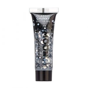 Gel brillant &eacute;pais classique par Moon Glitter - 12ml - Argent - Paillet&eacute; pour visage. (NeonBeauty, neuf)