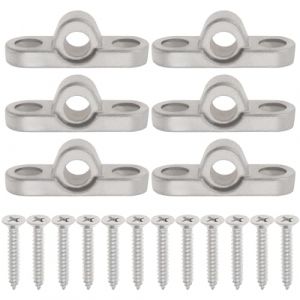 VGOL Lot de 6 œillets Muraux en Acier Inoxydable pour Auvent de Caravane Camping-Car œillets de 8 Mm Supports de Caravanes œillets de Tente 44 Mm X 15 Mm avec Vis (VGOL, neuf)