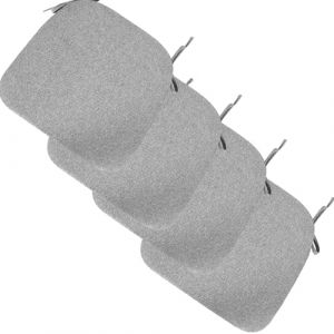 BLLMTEAR Galette de Chaise Lot de 4, Coussin Chaise Cuisine Lavable, Galette de Chaise Dehoussable Lavable, 3cm éPais Coussins de Chaises D'Interieur(01,4pcs:38x35cm/15x14in) (Achievements shop, neuf)