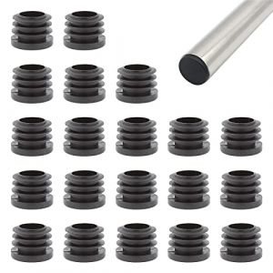 Bouchon en Plastique Rond,Bouchon D'extrémité De Tube Noir,20 Pièces Embout pour Tube,Bouchon De Chaise Glisse Rond,Bouchon pour Tube Rond,Embout De Chaise,Rond Bouchons De Tubes,Embout Tube(25mm) (RONG LII, neuf)