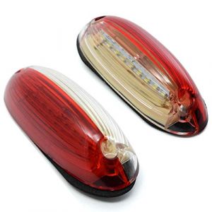 Feux de position latéraux à LED blanc/rouge 12/24 V pour remorque, camion, caravane, camping-car, camion, bus (MGF-LTD, neuf)