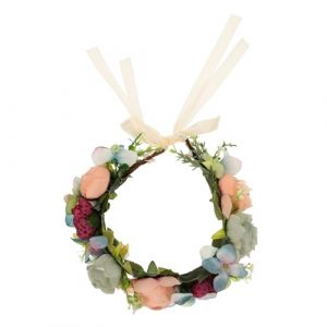 PAMINGONO 1 Pc bandeau de fleurs deguisement déguisement camo selfie fleur decoration bandeau de mariage bandeau rose bandeau fleur cerceau de cheveux de fête bandeau de mariée Blue (ndunk, neuf)