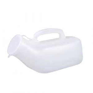 BAMFY Urinoir Homme avec Preuve De Déversement, Portable Pistolet Urinoir for Homme La Nuit Urinal Homme, Réutilisable Conteneur De Pipi for Camping, Extérieur (Color : Blanc, Size : 1200ml) (yunmengxiang, neuf)